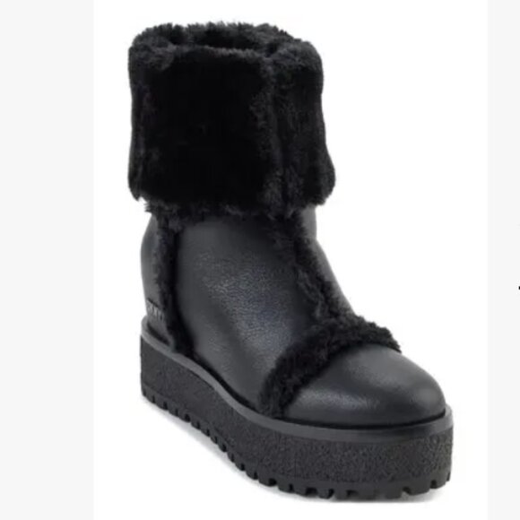 DKNY Signe Faux Shearling Lug Sole Bootie (Women) | Nordstrom NEW $179  dkny  sancia boot Faux Fur Lined Platform  8.5